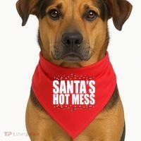 Santas Hot Mess USA-Made Doggie Bandana thumb 1