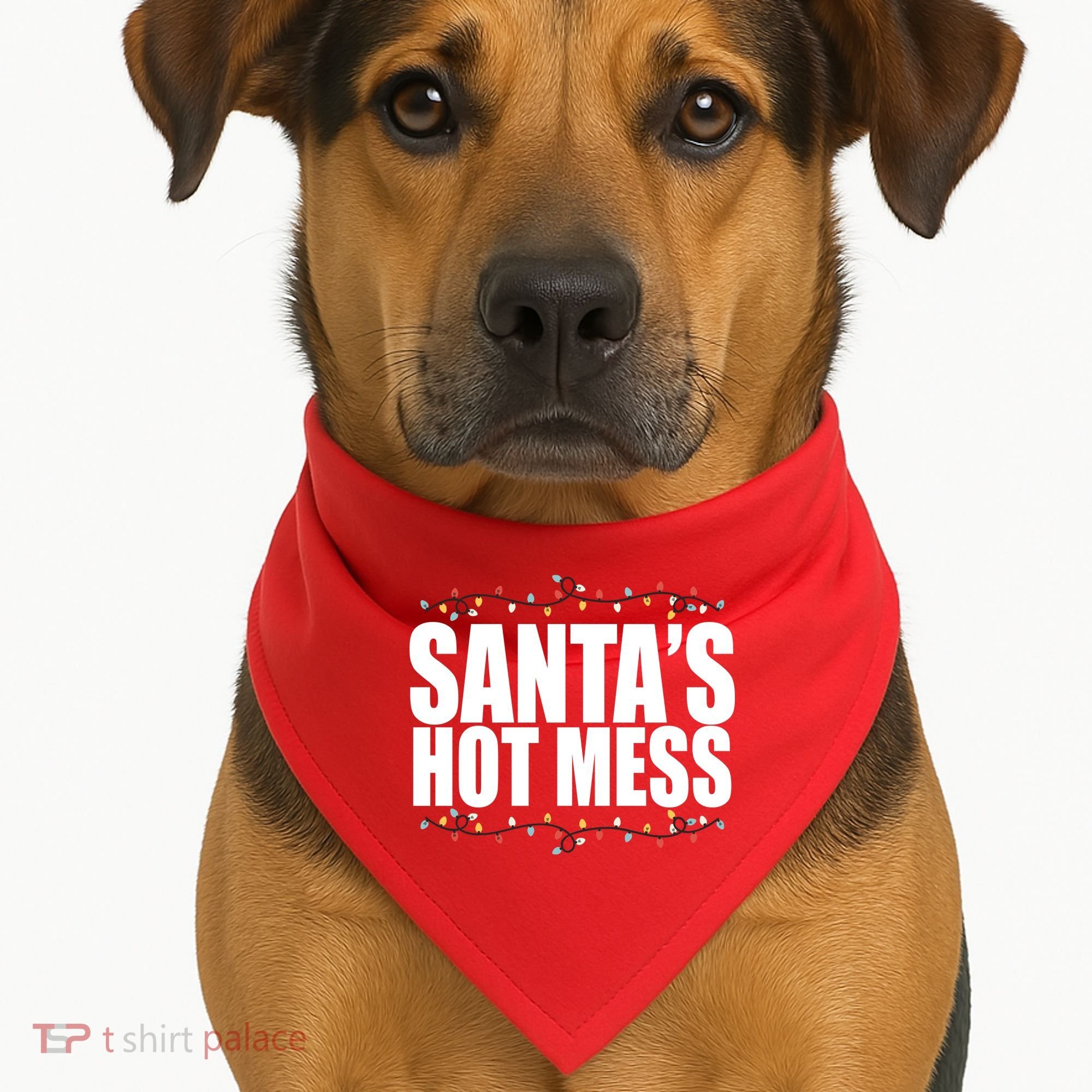 Santas Hot Mess USA-Made Doggie Bandana