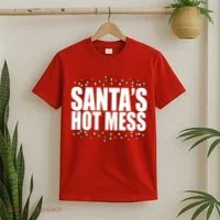 Santas Hot Mess T-Shirt thumb 2