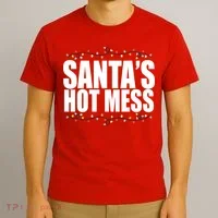 Santas Hot Mess T-Shirt thumb 3