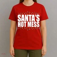 Santas Hot Mess T-Shirt thumb 4
