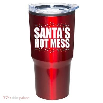 Santas Hot Mess Tumbler