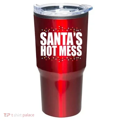Santas Hot Mess Tumbler