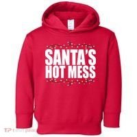 Santas Hot Mess Toddler Hoodie thumb 0