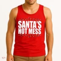 Santas Hot Mess Tank Top thumb 3
