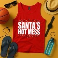Santas Hot Mess Tank Top thumb 4