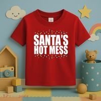Santas Hot Mess Toddler T-Shirt thumb 3
