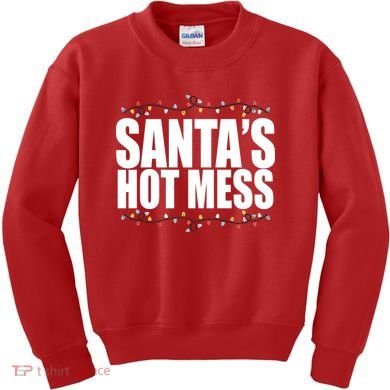 Santas Hot Mess Kids Sweatshirt