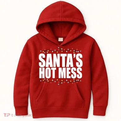 Santas Hot Mess Kids Hoodie
