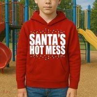 Santas Hot Mess Kids Hoodie thumb 2