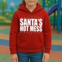 Santas Hot Mess Kids Hoodie thumb 3