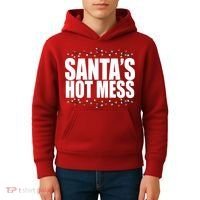 Santas Hot Mess Kids Hoodie thumb 4
