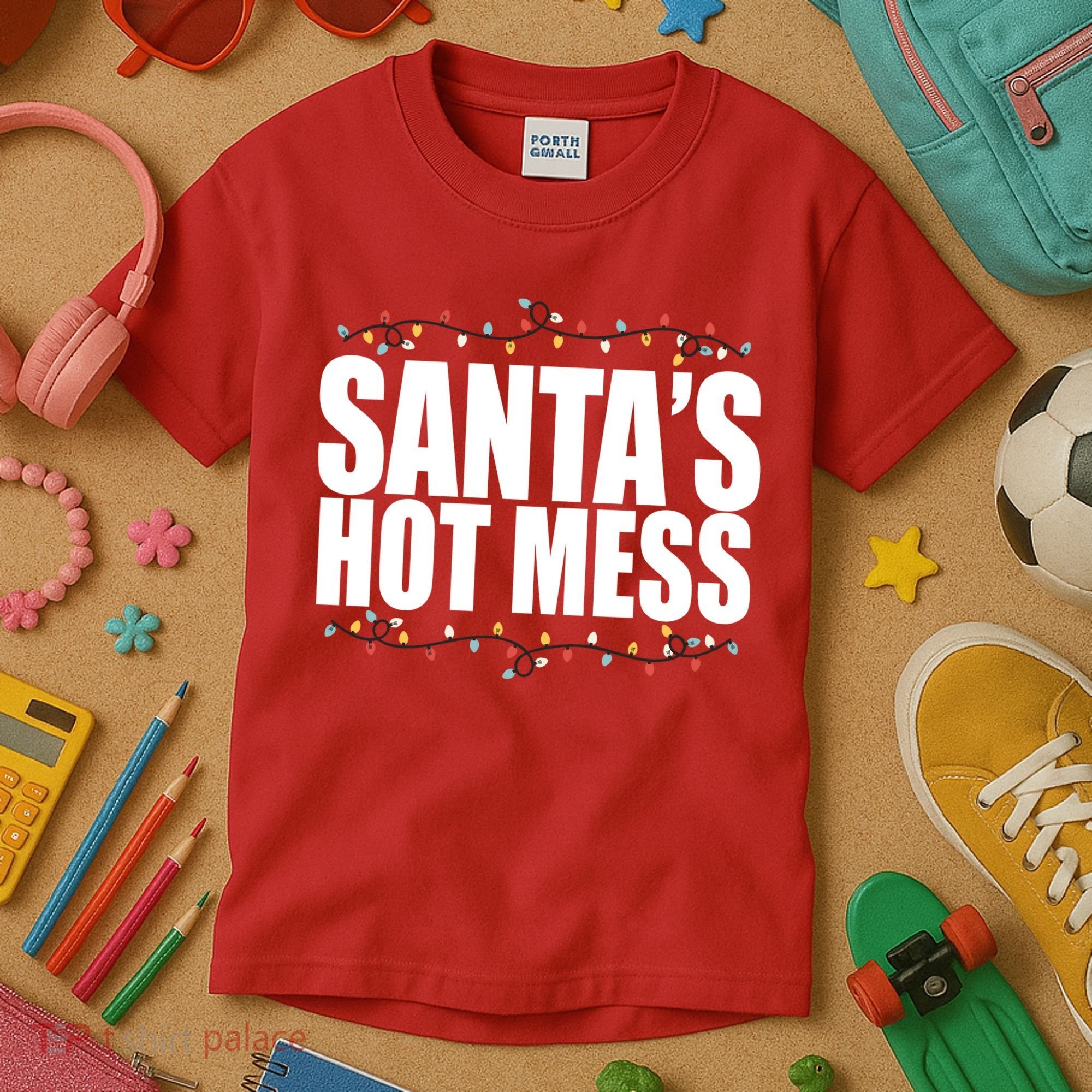 Santas Hot Mess Kids T-Shirt