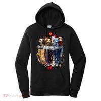 Scary Horror Movies Chibi Character Water Reflection Women's Hoodie thumb 0