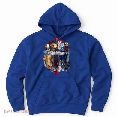 Scary Horror Movies Chibi Character Water Reflection Hoodie
