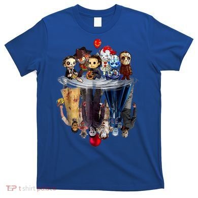 Scary Horror Movies Chibi Character Water Reflection T-Shirt