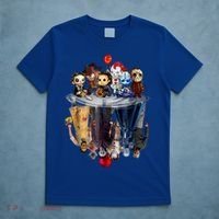 Scary Horror Movies Chibi Character Water Reflection T-Shirt thumb 5