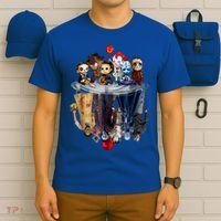 Scary Horror Movies Chibi Character Water Reflection T-Shirt thumb 6