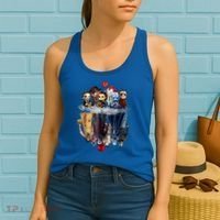 Scary Horror Movies Chibi Character Water Reflection Women's Tank Top thumb 2