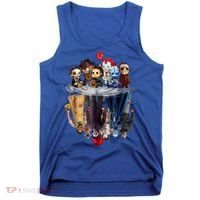 Scary Horror Movies Chibi Character Water Reflection Tank Top thumb 0