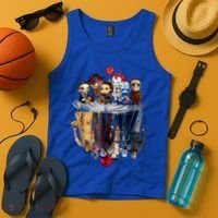 Scary Horror Movies Chibi Character Water Reflection Tank Top thumb 4