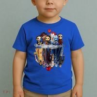 Scary Horror Movies Chibi Character Water Reflection Toddler T-Shirt thumb 2