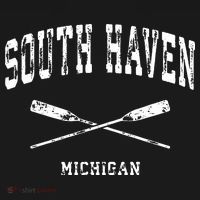 South Haven Michigan Vintage Nautical Crossed Oars T-Shirt thumb 7