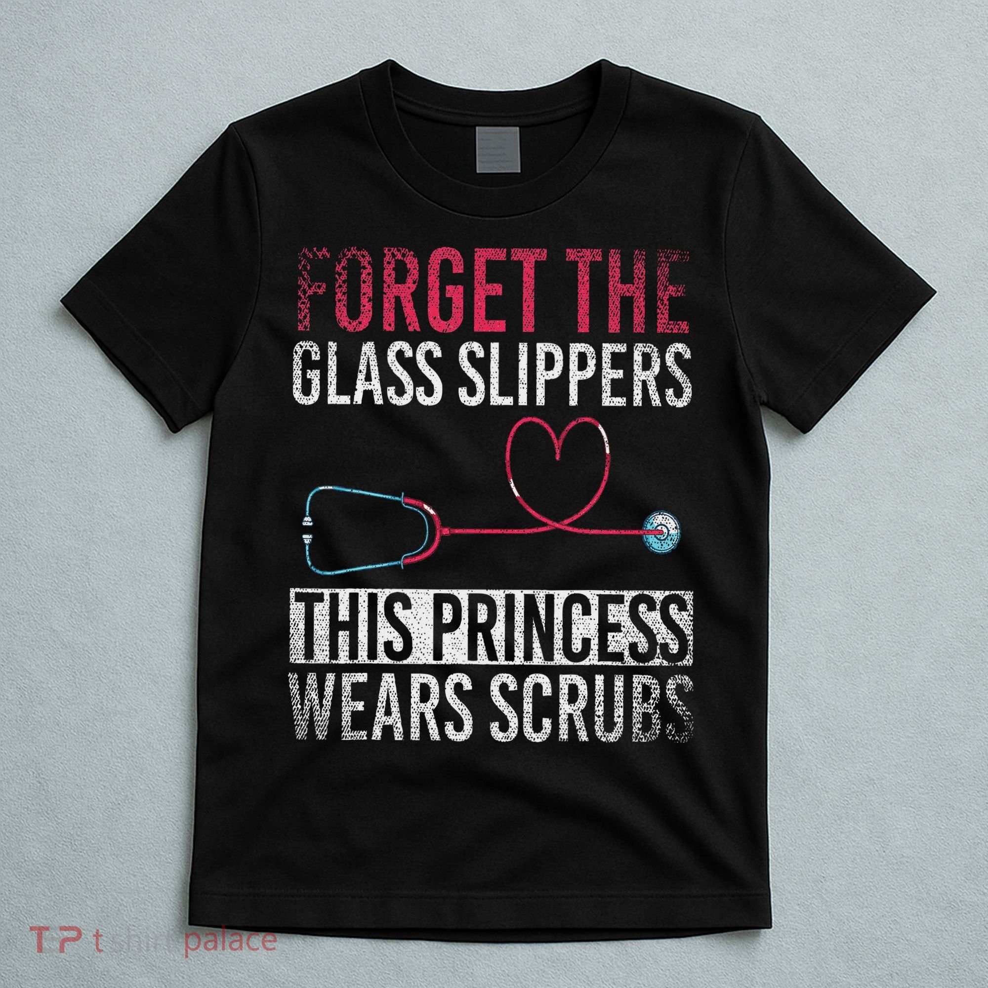 Stethoscope Heart Medical Nursery Healthcare Funny Nurse T-Shirt