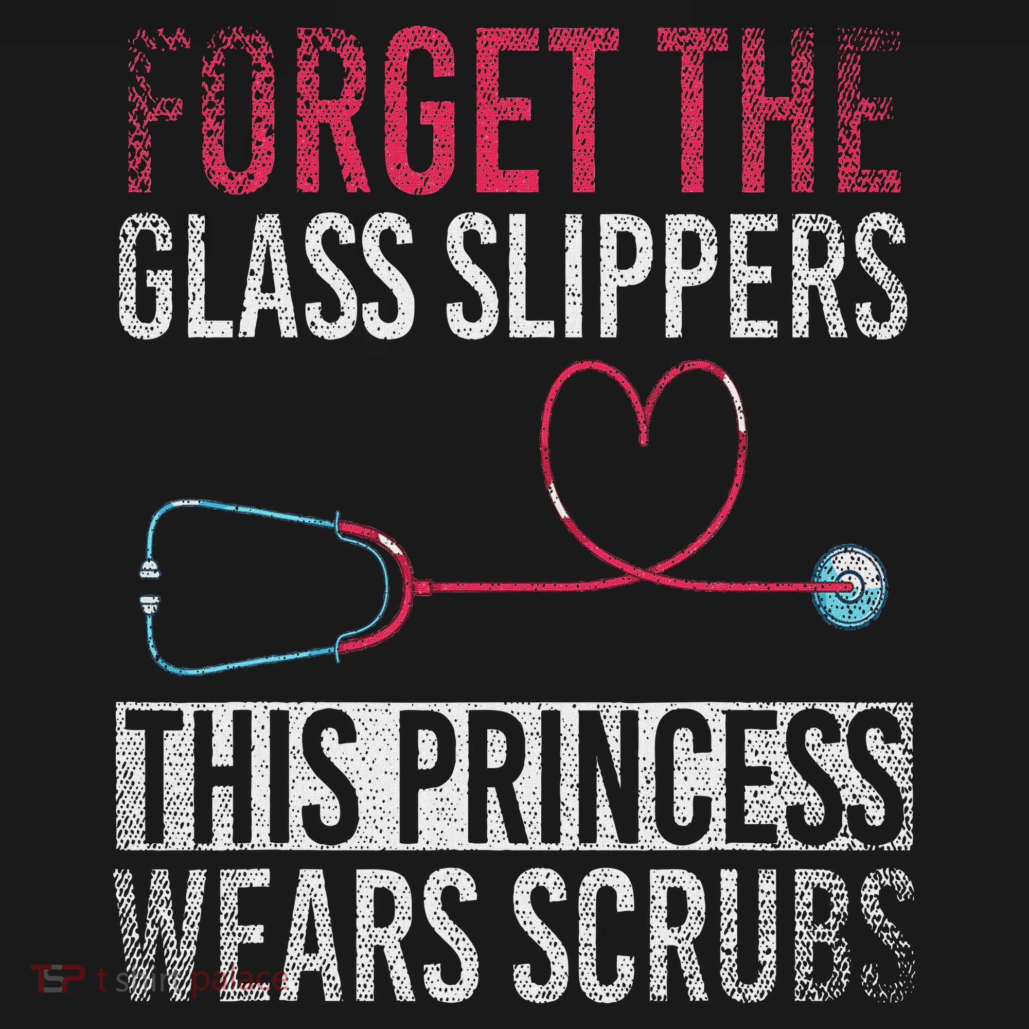 Stethoscope Heart Medical Nursery Healthcare Funny Nurse T-Shirt