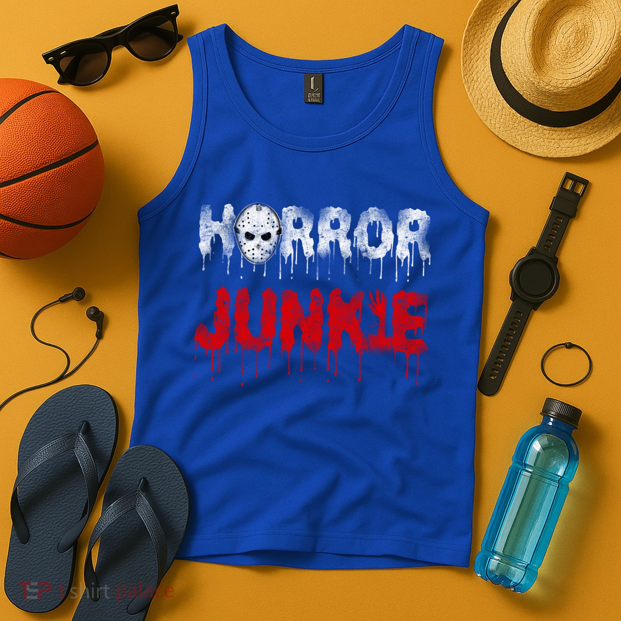 Scary Horror Movie Hockey Mask Junkie Great Gift Tank Top