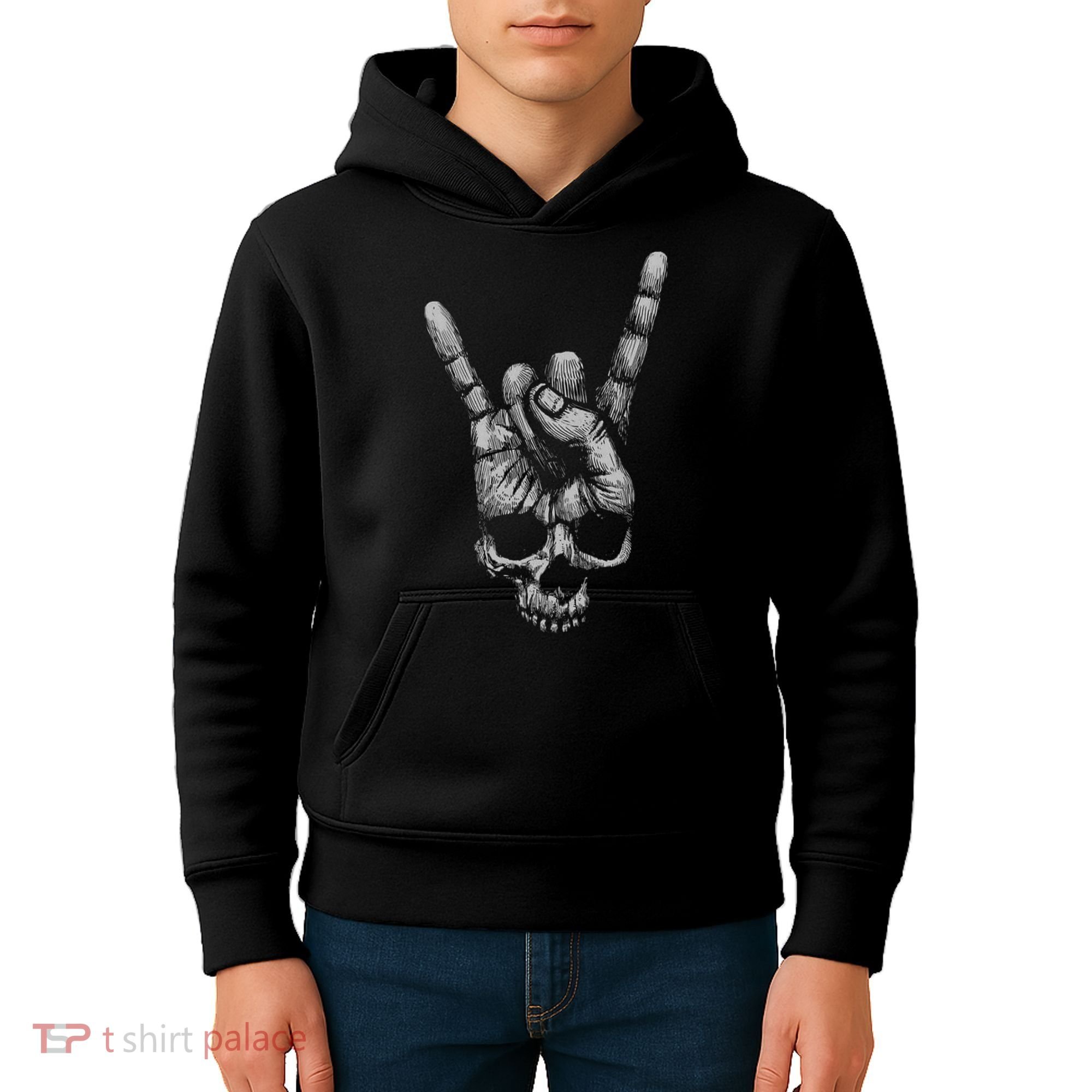 Skull Heavy Metal Kids Hoodie