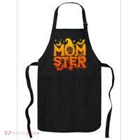 Spooky Halloween momster spooky monster mom family matching Apron thumb 0