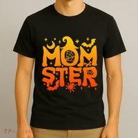 Spooky Halloween momster spooky monster mom family matching T-Shirt thumb 3