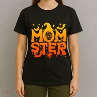 Spooky Halloween momster spooky monster mom family matching T-Shirt thumb 4