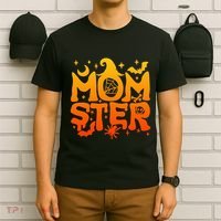 Spooky Halloween momster spooky monster mom family matching T-Shirt thumb 6