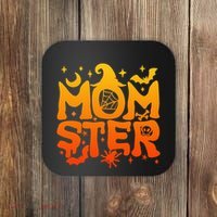 Spooky Halloween momster spooky monster mom family matching Coaster thumb 0