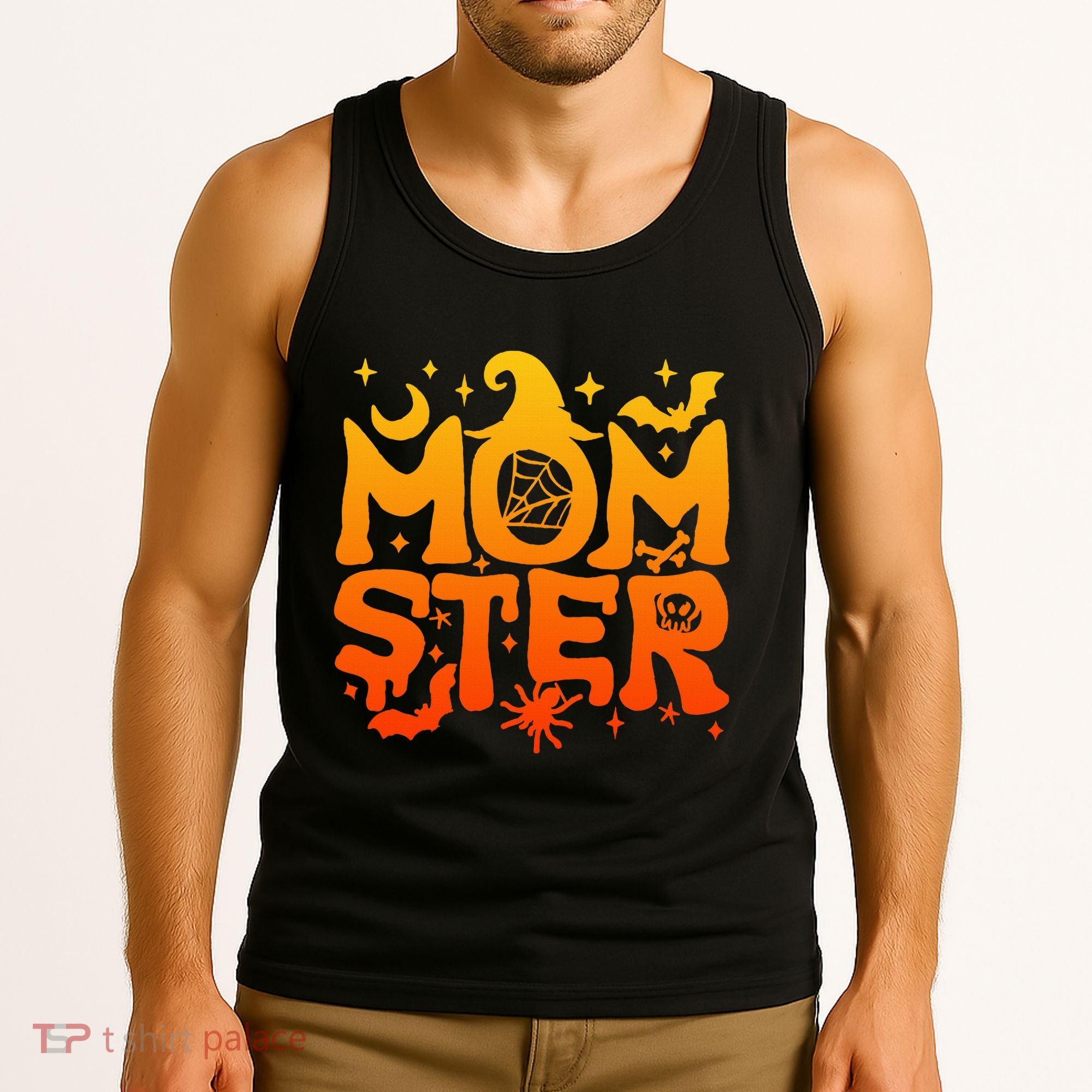 Spooky Halloween momster spooky monster mom family matching Tank Top