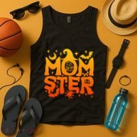 Spooky Halloween momster spooky monster mom family matching Tank Top thumb 4