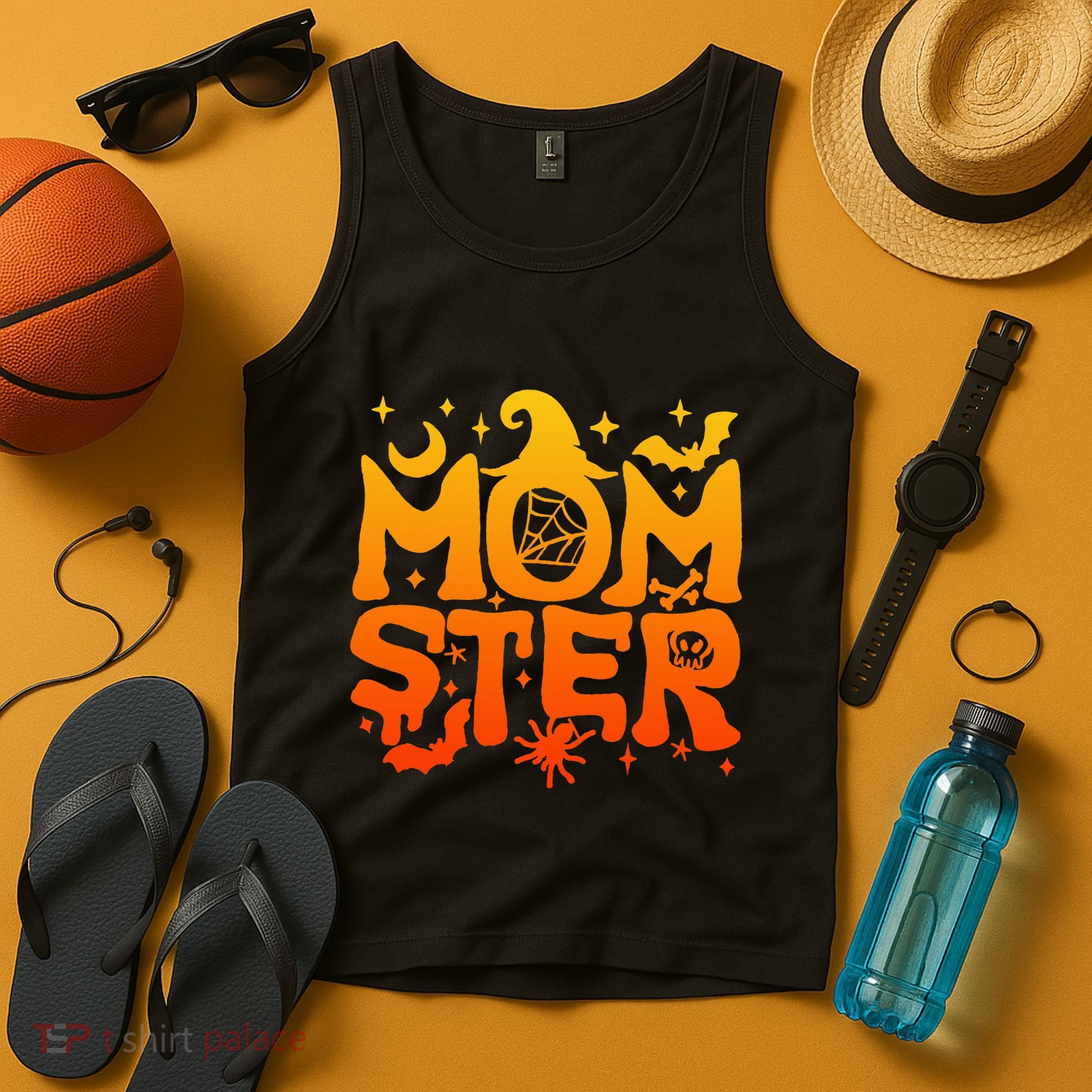 Spooky Halloween momster spooky monster mom family matching Tank Top