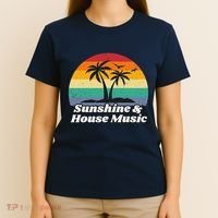 Sunshine & House Music For Raver Edm T-Shirt thumb 4