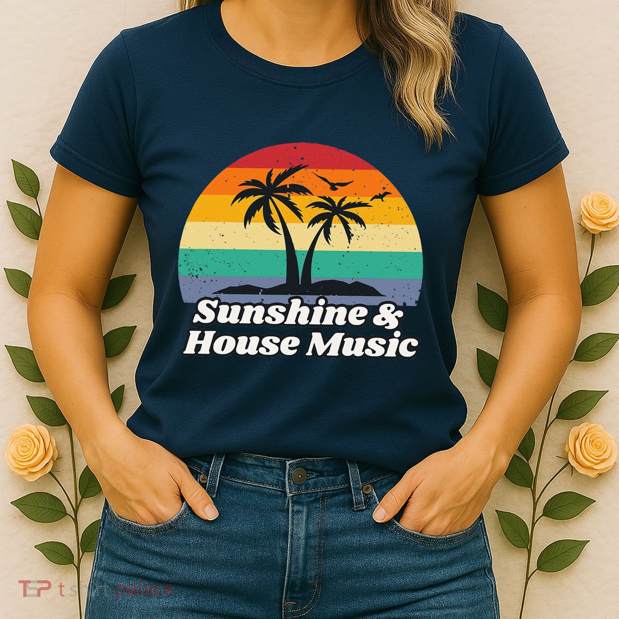 Sunshine & House Music For Raver Edm Women's T-Shirt