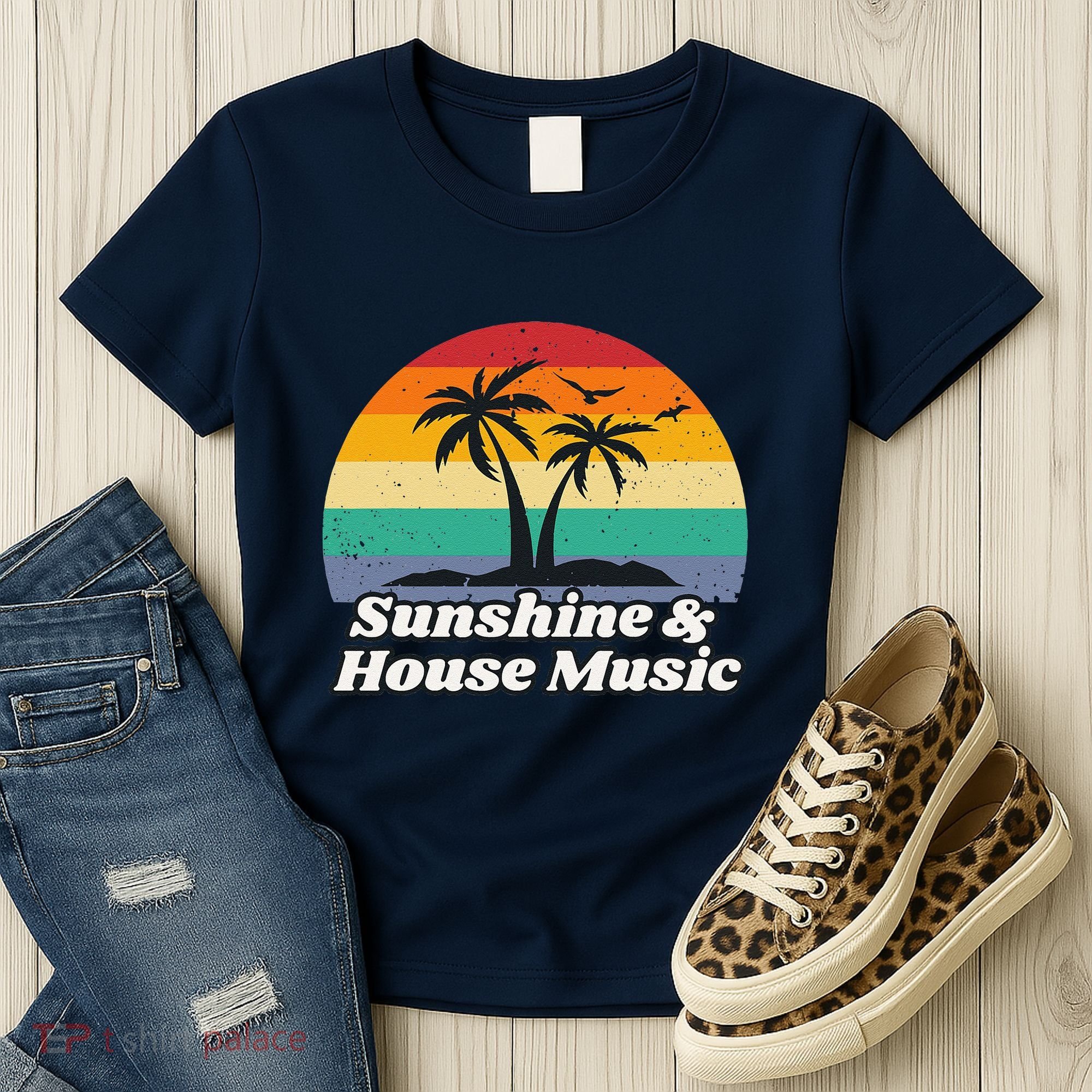 Sunshine & House Music For Raver Edm Women's T-Shirt