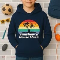 Sunshine & House Music For Raver Edm Kids Hoodie thumb 2