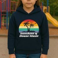 Sunshine & House Music For Raver Edm Kids Hoodie thumb 3