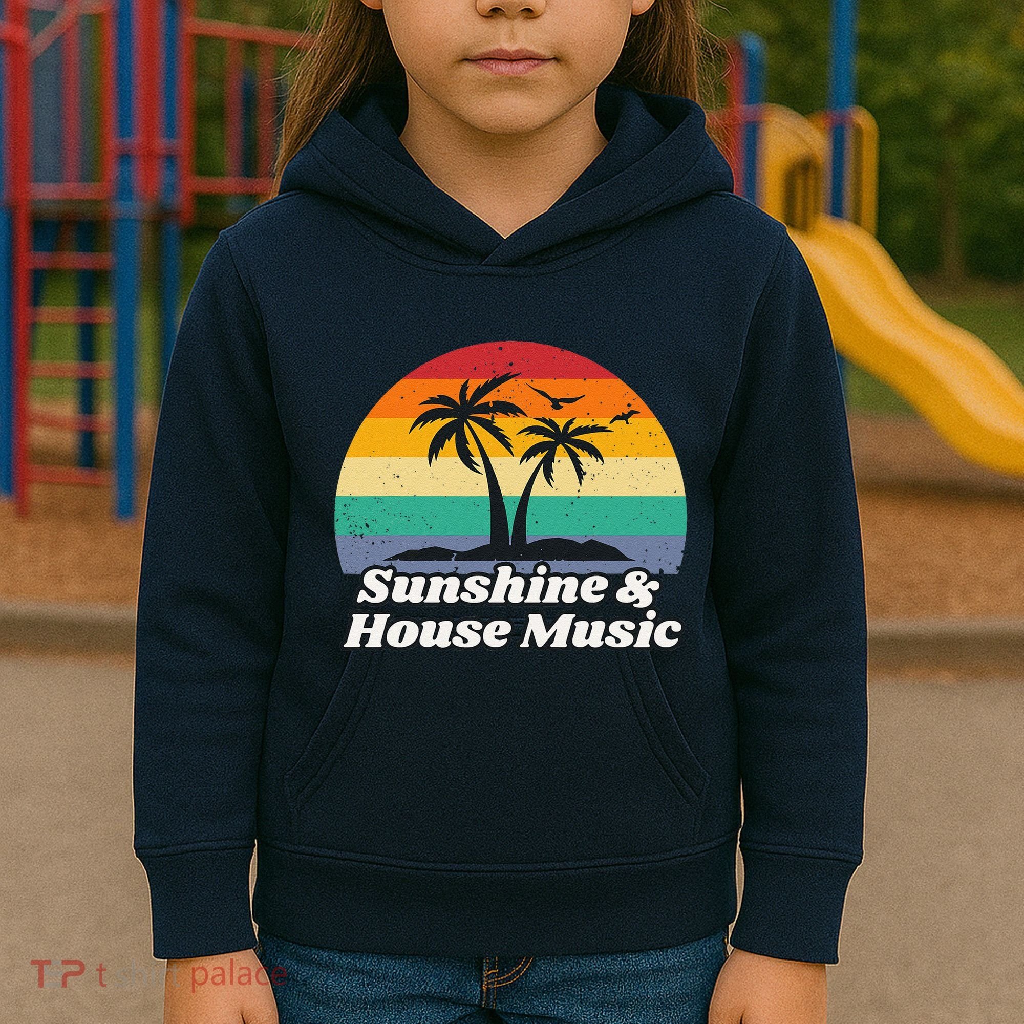 Sunshine & House Music For Raver Edm Kids Hoodie