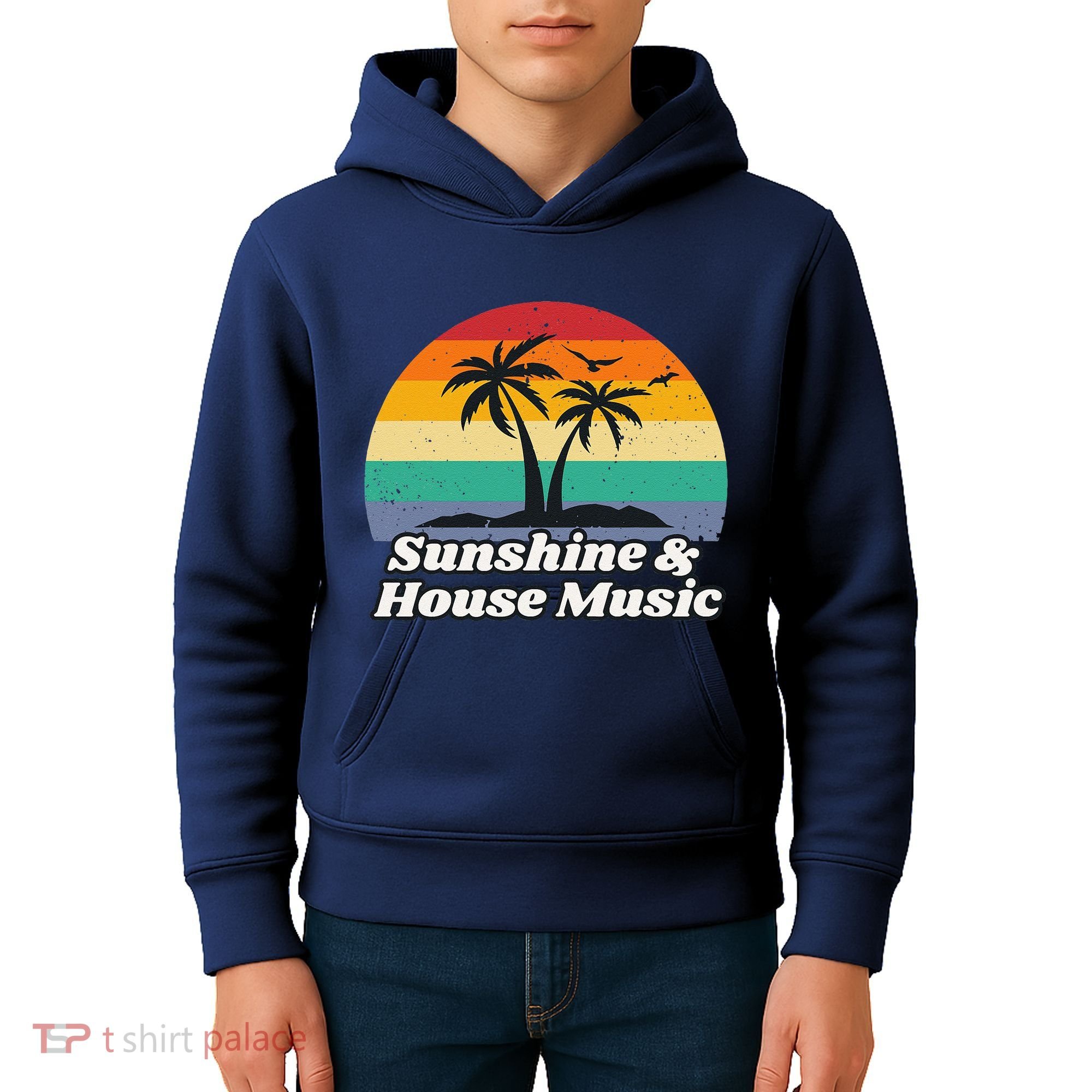 Sunshine & House Music For Raver Edm Kids Hoodie