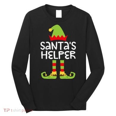 Santa's Helper  Matching Christmas Elves Long Sleeve Shirt
