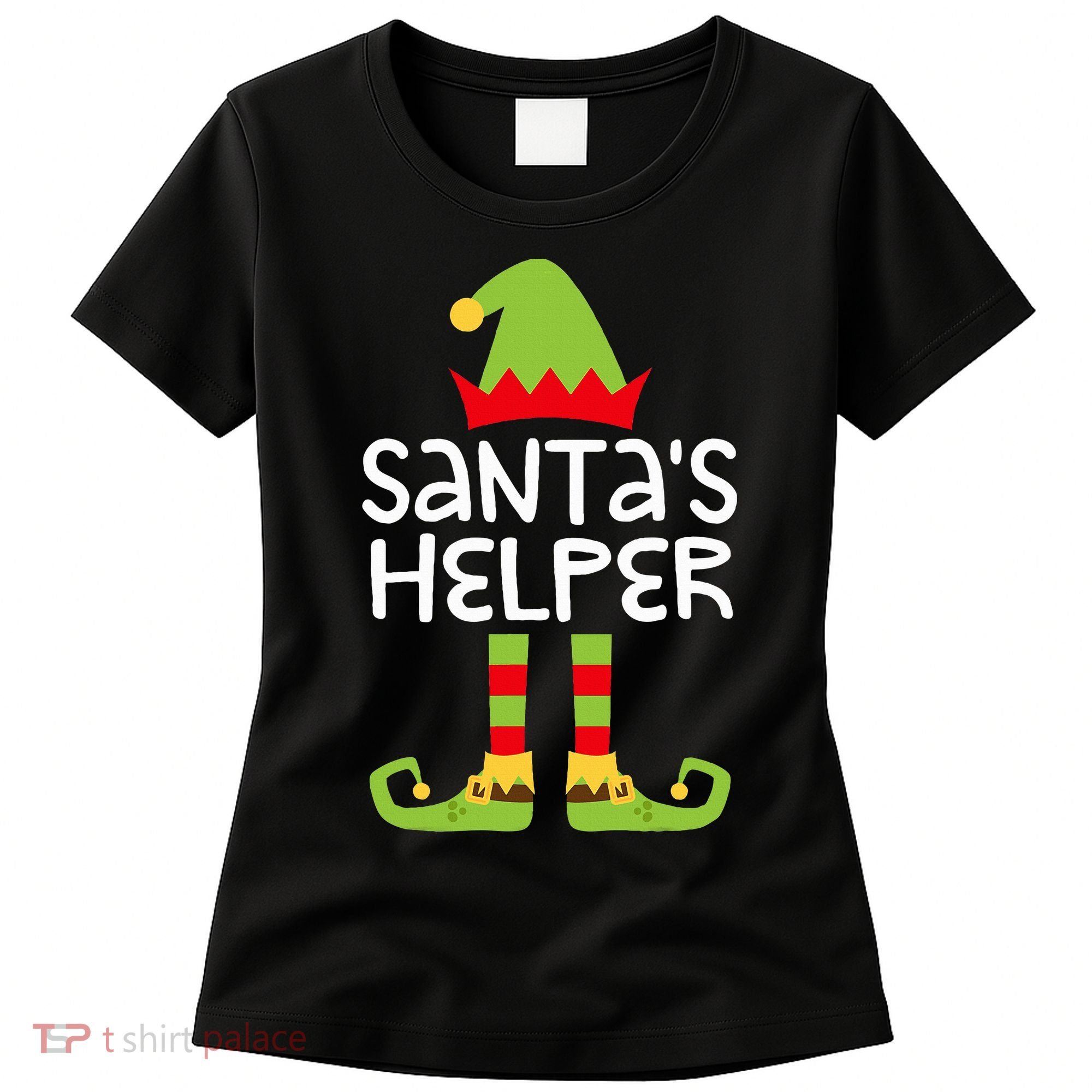 Santa's Helper  Matching Christmas Elves Women's T-Shirt