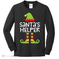 Santa's Helper  Matching Christmas Elves Kids Long Sleeve Shirt thumb 0