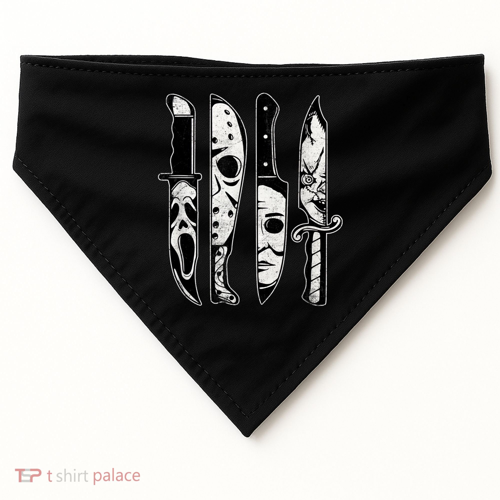 Scary Horror Movies Halloween Costume Gift USA-Made Doggie Bandana